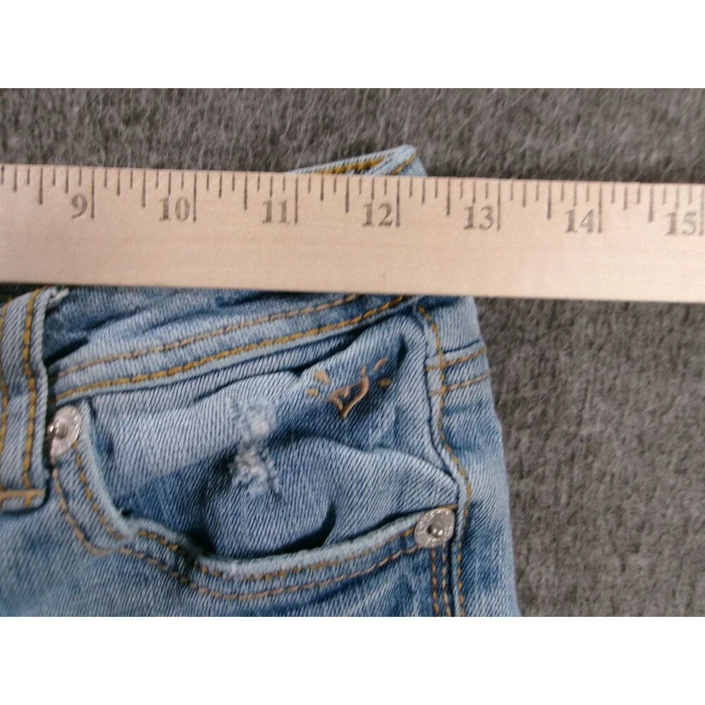 Justice Jeans Shorts Girls 14 Light Blue Distressed Frayed Causal Summer